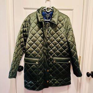 JCrew NWT Quilted Barn Jacket in High shine Satin